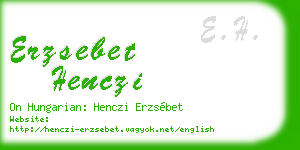 erzsebet henczi business card