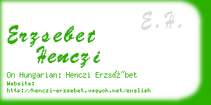 erzsebet henczi business card